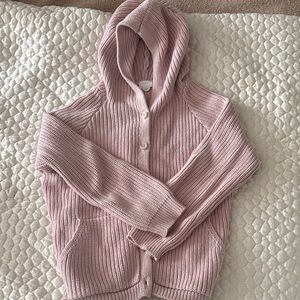 Jamie Kay Dusty Pink Hooded Knit Cardigan